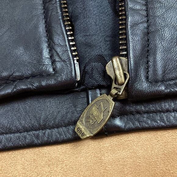 Z1R Women’s Motorcycle Leather Belted Jacket Full Zip Size 14 - Picture 8 of 12